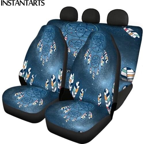 INSTANTARTS Dream Catcher Prints Universal Car Front/Back Seat Covers Anti-Slip Vehicle Seat Covers Washable Car Accessories
