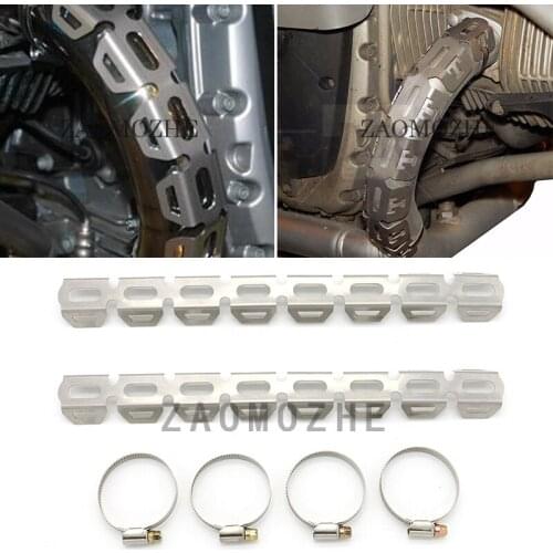 Universal Exhaust Pipe Header Wrap Aluminum Heat Screen protector Cover Motorcycle for BMW R1200GS F800GS F700GS F650GS