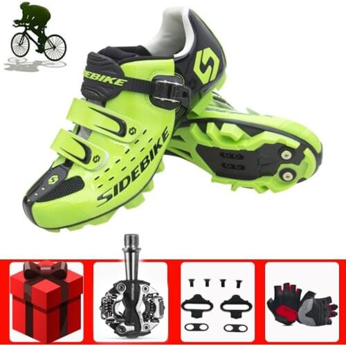 SIDEBIKE cycling shoes men sapatilha ciclismo mtb mountain bike SPD pedals shoes self-locking breathable superstar sneakers