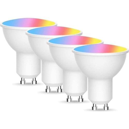 WiFi Intelligent Light Bulb RGBW 6W LED Dimmable Lamp APPControl Compatible with-Alexa&Google-Home/IFTTT/Tmall Genie Remote Bulb