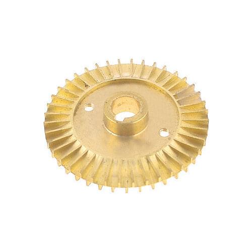 Water Pump Spare Part 70mm 2.76" Dia Brass Impeller Gold Tone