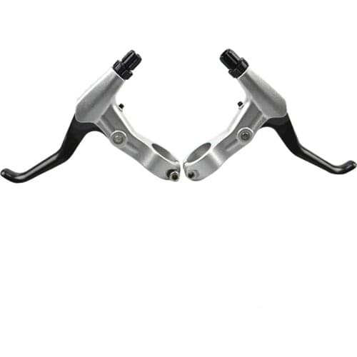 1 Pair Brake Aluminum Alloy V-brake Disc Brakes Lever Mountain Bike Bicycle Black and silver