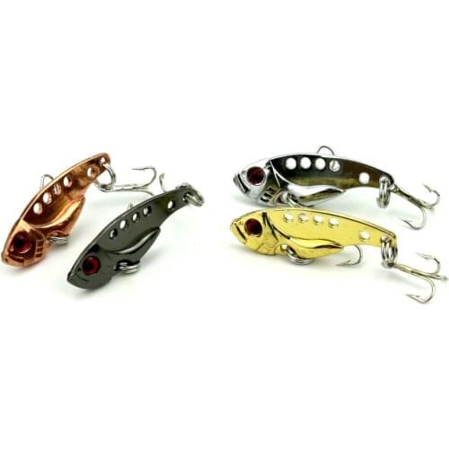 200pcs Blade 4CM 7G VIB Metal fishing Lures crank Walleye Crappie wobble pike bass peche fishing baits pesca fishing tackles