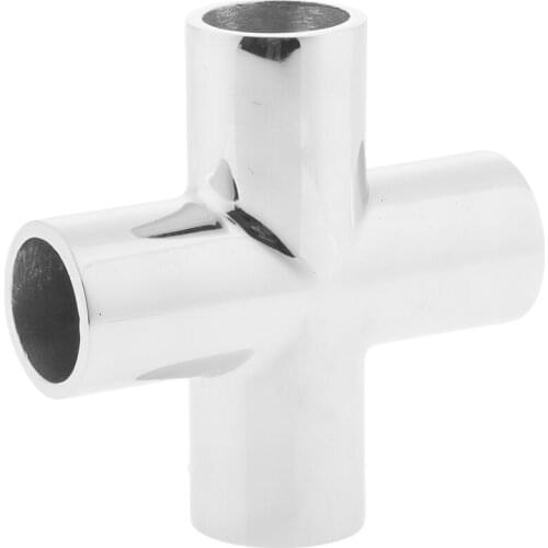 Marine Boat Yacht 316 Stainless Steel 4-Way Hand Rail Fitting 22mm 7/8"