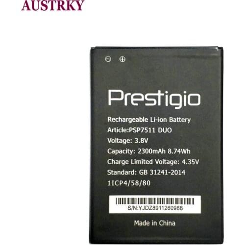 New battery For Prestigio Muze B7 PSP7511 DUO Battery 2300mAh PSP7511 Baterij PSP 7511 DUO PSP3512 DUO Phone High Quality