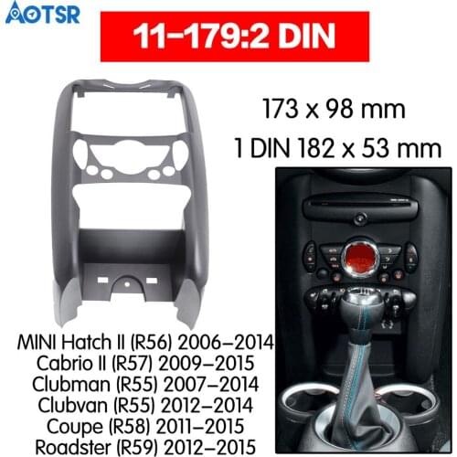 Car Radio Fascia frame For MINI Hatch II (R56) Cabrio II (R57) Clubman (R55) Dash Facia Panel Stereo Audio Bezel dash Mount CD