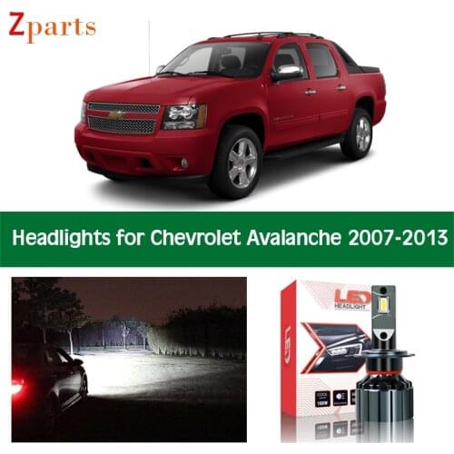 Car LED Headlight For 2007 - 2013 Chevy Chevrolet Avalanche Canbus Headlamp Low High Beam Bulbs Lighting Light Lamp Accessories