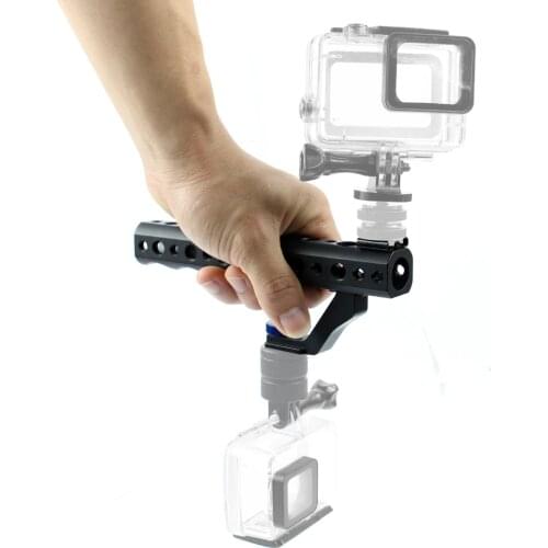 DSLR Camera Quick Release Top Handle 28mm with Hot Shoe 1/4" 3/8" for DSLR Cage Rig Low Angle Shot for Sony A6500 GH5 G85 A7RIII