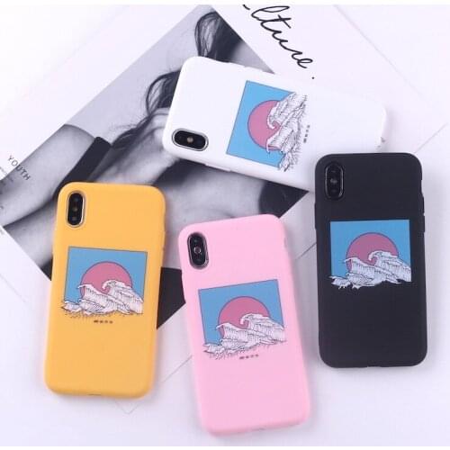 Sunrise and sea wave Case for iPhone 12 Mini 11 Pro X XS Max XR 8 7 6 6s Plus Soft TPU Protect Phone Cover