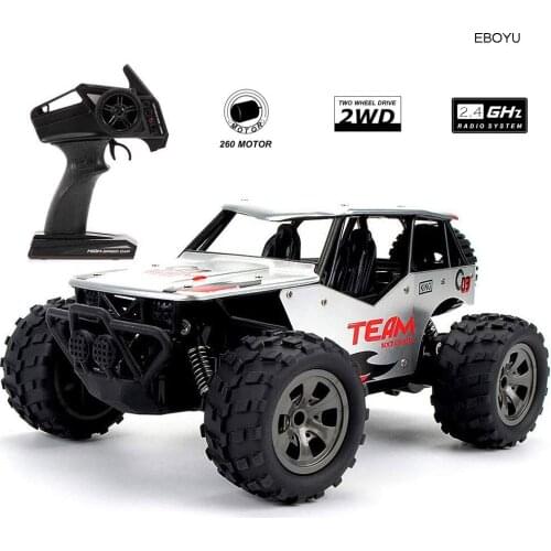 EBOYU 1888A RC Car 2.4GHz 1/18 2WD Big Wheel Off-Road Remote Control Truck King RTR for Kids Beginners