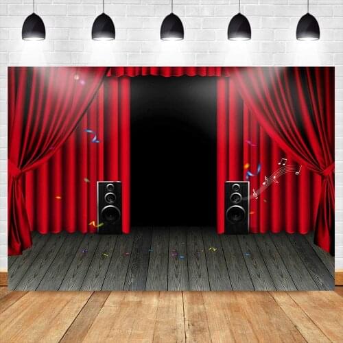 Stage Red Carpet Curtain Background Karaoke Acoustics Wood Floor Photography Backdrop Play Show Theater Photos Speech Lecture