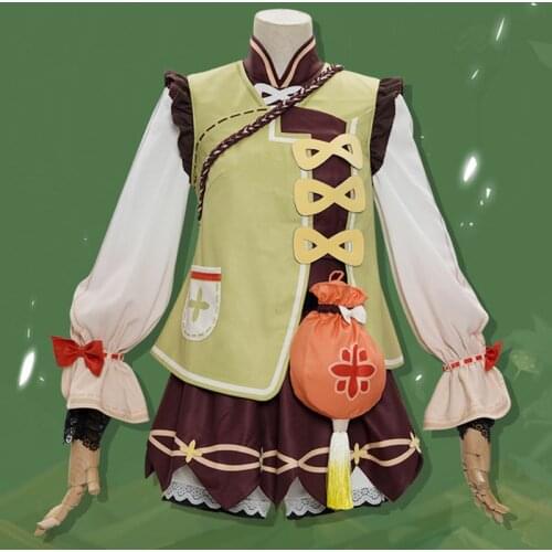 Game Genshin Impact Cosplay Costumes Yaoyao Cosplay Costume Uniforms Clothes Suits Dresses Anime Comic Daily Wears Outfits