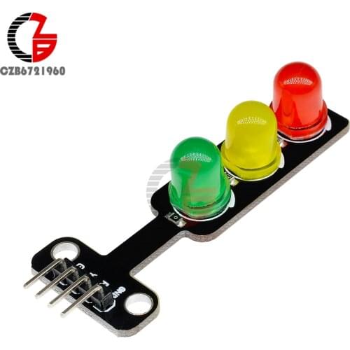 Mini 5V Traffic Light LED Display Module for Arduino Red Yellow Green 5mm LED RGB -Traffic Light for Traffic Light System Model