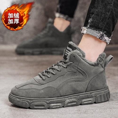 Winter men shoes fashion Walking Shoes Men Lovers High-top boots Flat Tenis Non-Leather Casual Shoes