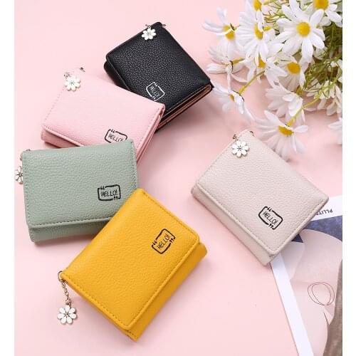 New Fashion Womens Wallet Short Small Ladies Wallet Card Holder Print Crocodile Pattern Tassel Three-Fold Female Coin Bags 2021
