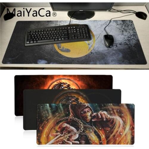 Maiyaca mortal kombat logo Rubber Mouse Mat Pad Table Keyboard anime mouse pad 700x300mm gamer Large Office Computer Desk Mat