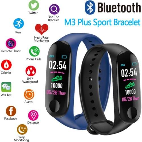Sports Bracelet Wristband Bluetooth Smart Watch Heart Rate & Blood Pedometer Chargeable Call Pressure Monitor Fitness Tracker