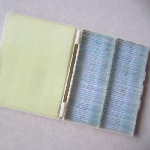 100pcs Glass Professional Student Optical Flower Insect Animal Plant Lab microscope specimen School Bio-microscope Slides