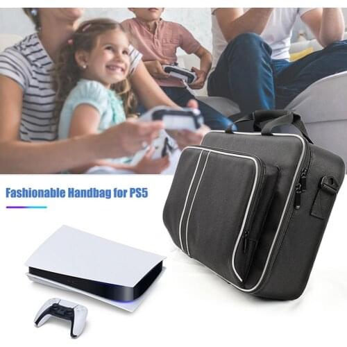 Game Console Storage Host 1680D Oxford Shockproof Cotton Bag Fashionable Handbag Anti-scratch Travel Accessories Bag For PS5