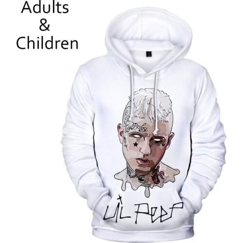 White New 3D Hoodies Lil peep Sweatshirts Men Women Fashion Kids Hoodies Hip Hop lil peep Hooded 3D boys girls casual pullovers