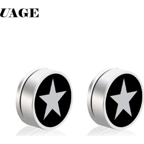 UAGE 1 pair Weight Loss Stud Earrings For Women 2018 Magnetic Health Black Stone Slimming Jewelry Magnets Paste Slim Earring