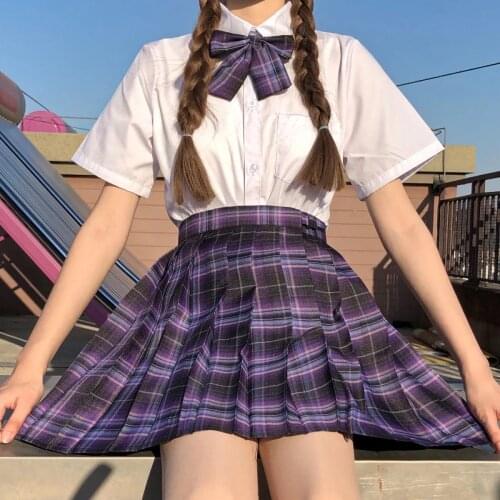 Harajuku y2k Kawaii Women Gothic Pleated Plaid Skirt Summer Fashion JK Cosplay Female High Waist Sexy Dance Mini Short Skirts