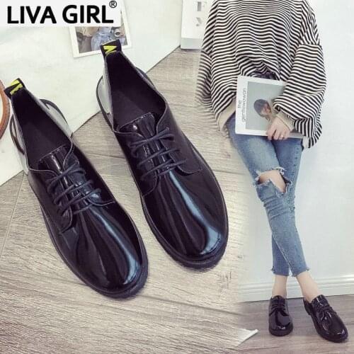 2019 new Korean version of the wild single shoes ins England Harajuku style soft sister students chic retro small shoes women