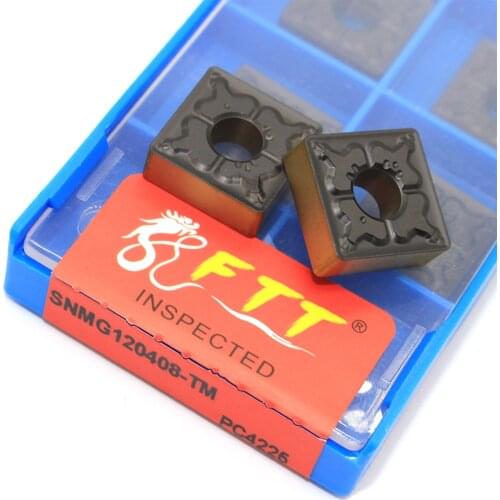 10pcs High quality SNMG120408 TM PC4225 cutting CNC Tools External Turning Tools Carbide insert Lathe cutter turning insert