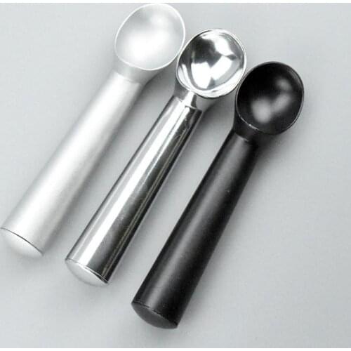 100 PCS Silver gray Black Kitchen Deluxe Metal Non-Stick Anti-Freeze Ice Cream Scoop Spoon 18cm long SN3345