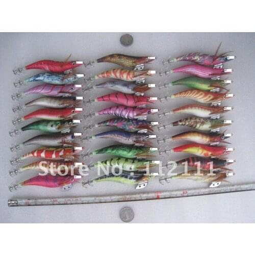 20pcs fishing lure squid jig 3.5# (many colours mixed) fishing bait ,luminous lure,jigs bait ,jig hook