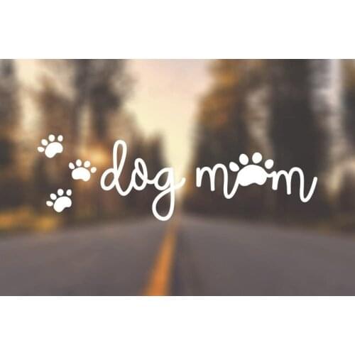 6" Wide Dog Mom Cute Prints Vinyl Decal Car Truck Laptop