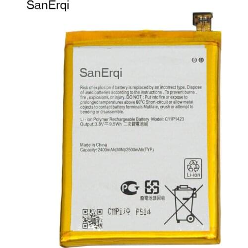 C11P1423 2400/2500mAh Battery For ASUS Zenfone 2 ZE500CL 2E Asus_z00d Z00D 5.0 inch SanErqi