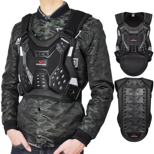 WOSAWE Adult Motorcycle Armor Vest Chest Back Protection Motocross Skiing Skateboard Safety Jacket Moto Wear Protective Gear