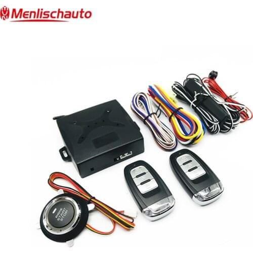 9Pc diy Car SUV Keyless Entry Engine Start Keyless Alarm System Push Button Remote Starter Stop Automobiles Auto Car Accessories