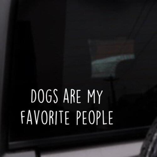 Black/Sliver Dogs Are My Favorite People Quote Car Sticker Removable Waterproof Window Body Bumper CL913