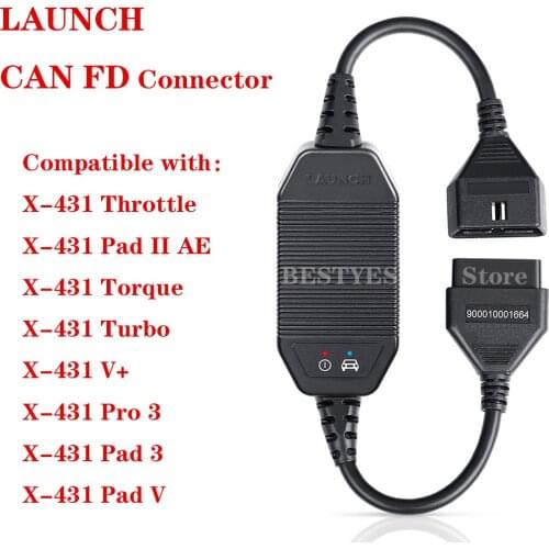 LAUNCH X431 CAN FD Connector Car Code Reader Diagnostic Tool Compatible with LAUNCH X431 Throttle Pad II Torque Turbo V+ Pro3