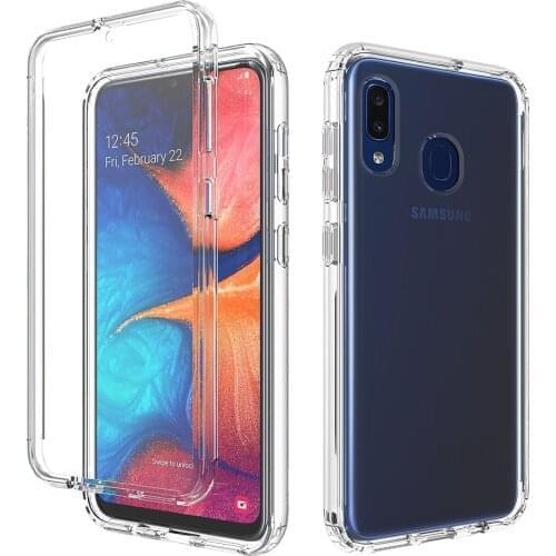360 Double Full Body Clear Silicone Case For Samsung A6 A7 A8 Plus A9 Star 2018 A01 A81 A91 A41 A10 A20S A30 A50 A70 A40 A60 A80