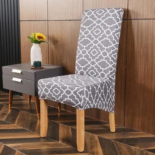 Geometric Print Elastic Dining Chair Cover for Home Hotel Banquet Party Restaurant Chair Decor
