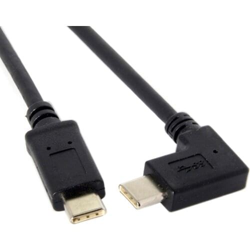 90 Degree Right Angled USB3.1 Type-C to USB-C 2.0 Data Cable 1.5m for Laptop & Mobile Phone