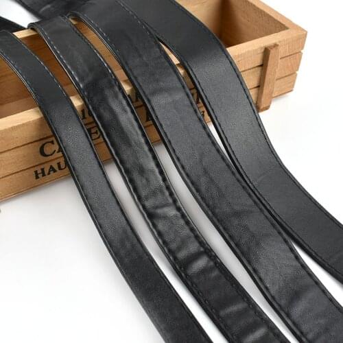 Meetee 5Meters 10/15/20mm PU Imitation Leather Cords Webbing Bags Strap String Rope DIY Necklace Bracelets Decoration Accessory