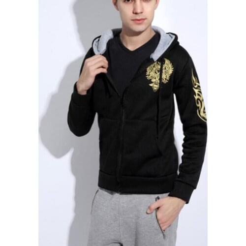 2018 New Spring Autumn Hoodies Men Fashion Brand Pullover Black Color Sportswear Sweatshirt MenS printing Tracksuits Moleton YJ