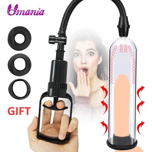 Enlarge Penis Pump Penis Enlargement Vacuum Pump Penis Trainer Cock Dick Pro Extender Male Massager Pump Sex Toys for Men Penis