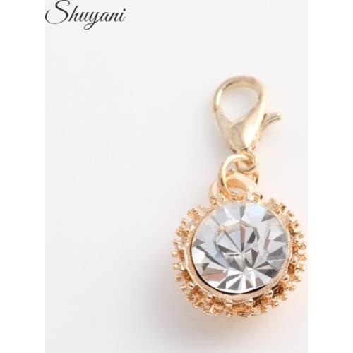 New Brand 20pcs/lot Silver Floating Strass Dangle Charm Fit Glass Living Glass Lockets Free Shipping CM529