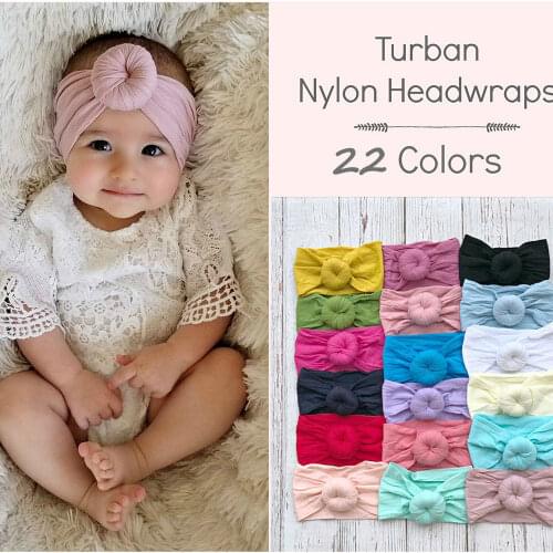 Baby Girls Headbands 44 Color Childrens Nylon Hair Accessories for Newborn Headdress Elastic Force Soft Stockings Hair bands