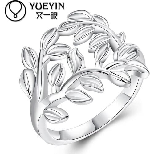 R757-8 Silver plated new design finger ring for lady Bridal Jewelry silver ring engagement ring anel feminino anillos mujer