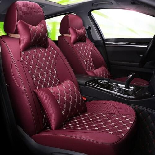 Custom Luxury Auto Car Seat Covers Universal 5Seats( Front+Rear) car-styling For Volkswagen Beetle CC Eos Golf Jetta Passat Tigu