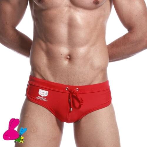 SEOBEAN Mens Bathing Shorts Briefs Nylon Striped Swimwear Men Trunk Summer Beach Bathing Suit Swim Trunks Pants Underwear Sexy