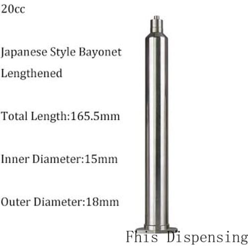 Corrosion-Resistant Stainless Steel Cones Dispensing Syringe 20cc(Lengthening) High Temperature Resistant Syringe