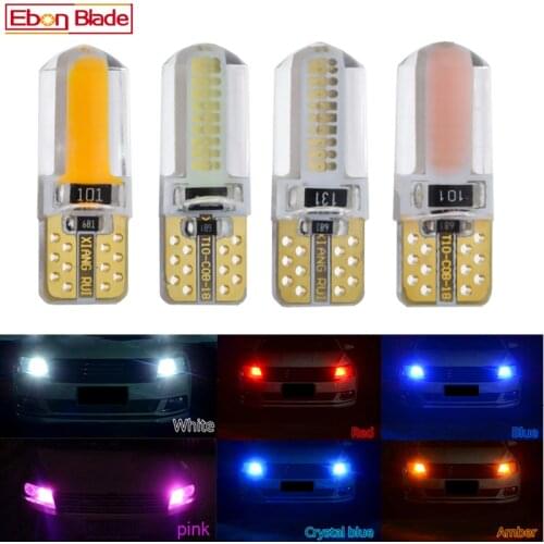 2 x Led Car Lampada Light T10 Super White 194 168 w5w T10 Led Parking Bulb Auto Wedge Clearance Lamp DC 12V Red Amber White Blue