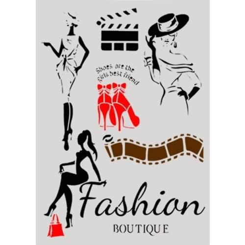 Fashion Layering Stencils Drawing Color Spray stencil DIY Scrapbook photo album Decorative Embossing DIY Card Crafts